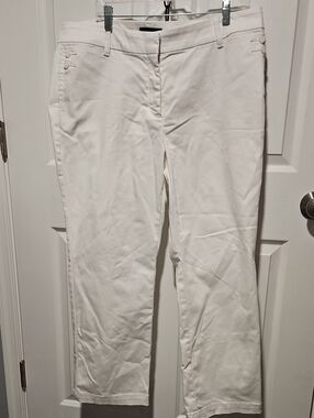 Talbots Cream Straight-Leg Pants